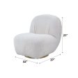 Yedaid - Teddy Sherpa Accent Chair With Swivel - White Sale