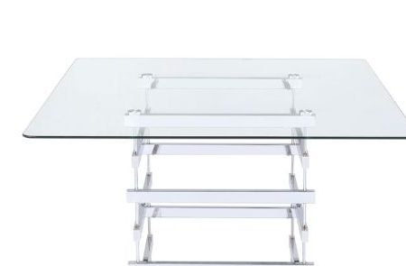 Nadie - Clear Glass Top Counter Height Table - Chrome Cheap