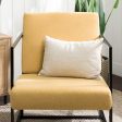 Modern Upholstered Chair With Metal Frame - Mustard For Discount