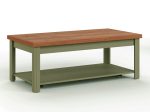 Vineyard - Coffee Table - Sage Green And Fruitwood Online Sale