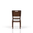 Casual Side Dining Chair Contrasting Upholstered Seat (Set of 2) - Brown Cheap