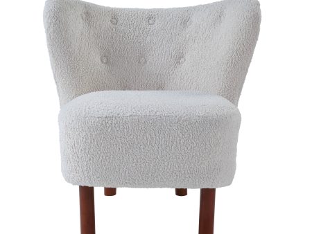 Zusud - Teddy Sherpa Accent Chair - White Online now