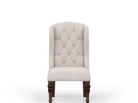 Upholstered Wing Host Chair - Light Gray For Discount