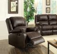 Zuriel - Synthetic Leather Motion Rocker Recliner - Brown Cheap