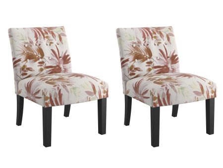 Verma - Floral Accent Chair - Red Online