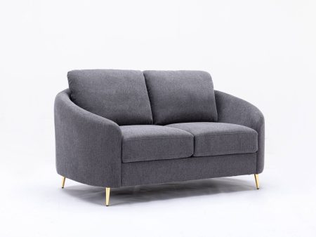 Yuina - Linen Loveseat - Gray Fashion