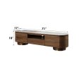 Willene - Ceramic Top TV Stand - Walnut Discount