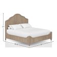 Queen Panel Bed With Transitional Casual Design - Sand For Cheap