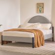 Bed Modern Upholstered Curved Headboard Online