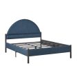 Bed Modern Upholstered Curved Headboard Online