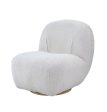 Yedaid - Teddy Sherpa Accent Chair With Swivel - White Sale