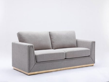 Valin - Linen Sofa For Living Room - Gray For Discount