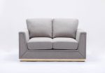 Valin - Linen Loveseat For Living Room - Gray Discount