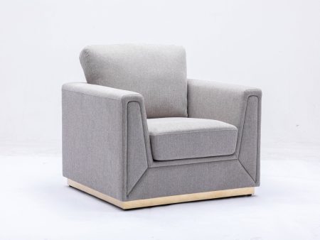 Valin - Linen Chair For Living Room - Gray on Sale